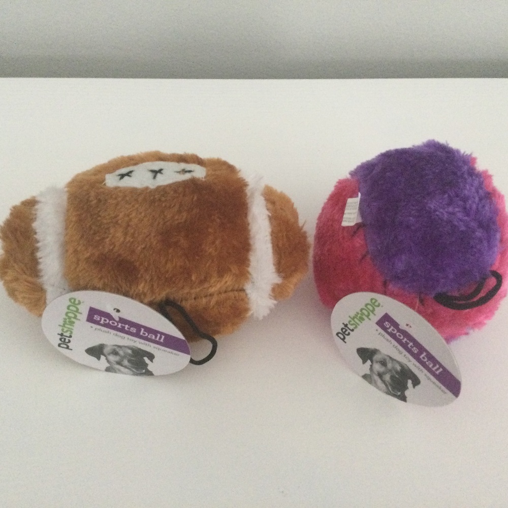 Plush Dog Toys with Squeaker - Set of 2